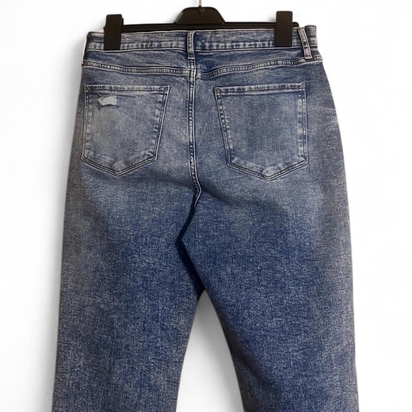 A.N.A Jeans Sz 14 Distressed Stretch High Rise Recycled Cotton Lycra Blend - Picture 4 of 7